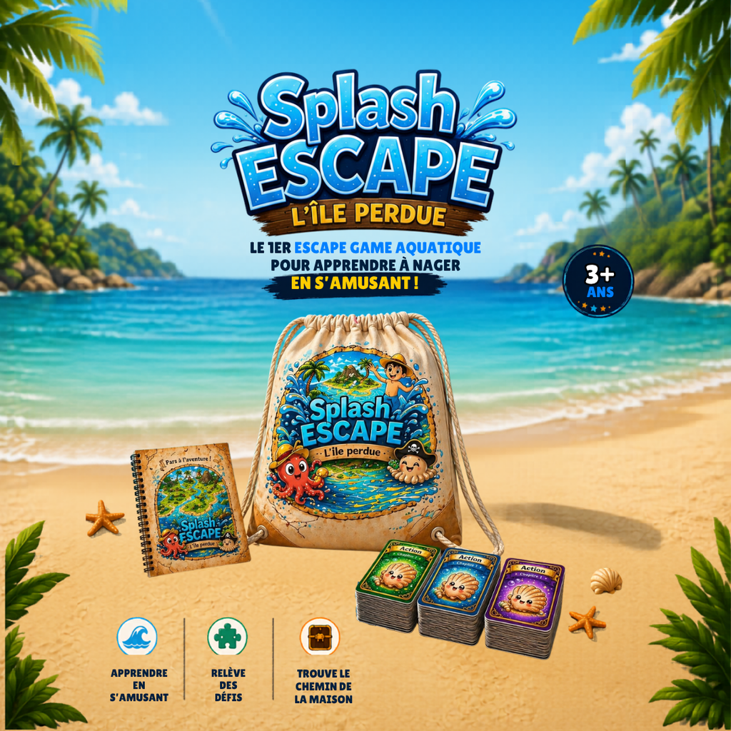 💦🏝 SPLASH ESCAPE: Pack Famille - niveau 1 à 3 inclus